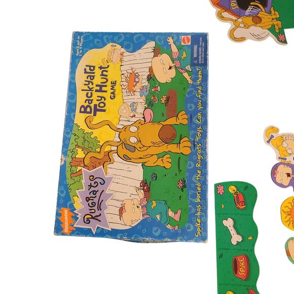 Nickelodeon Rugrats Backyard Toy Hunt Board Game 41420 Mattel 1997 Complete Set - Picture 4 of 6